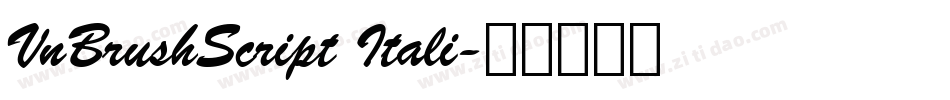 VnBrushScript Itali字体转换